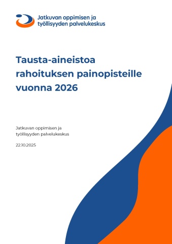 Tausta-aineistoa rahoituksen painopisteille vuonna 2026.